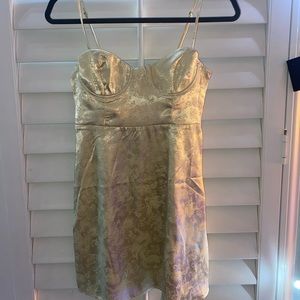 PRINCESS POLLY CHAMPAGNE MINI DRESS